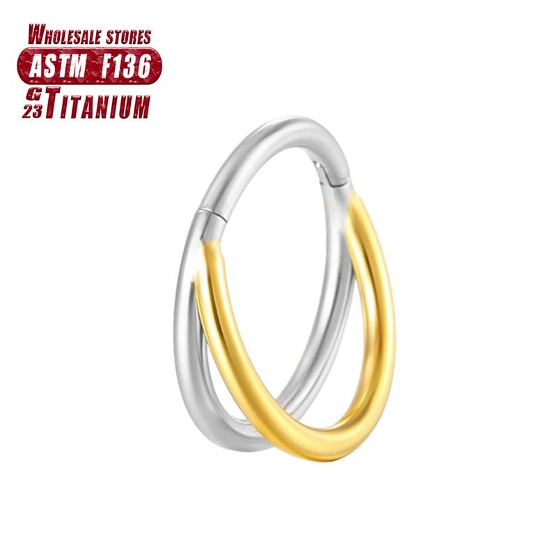 F136 Titan Piercing Septum Zirkon Ohr Tragus Knorpel Nasenringe Daith Helix Ring Clicker Schmuck für Damen Mädchen Geschenk
