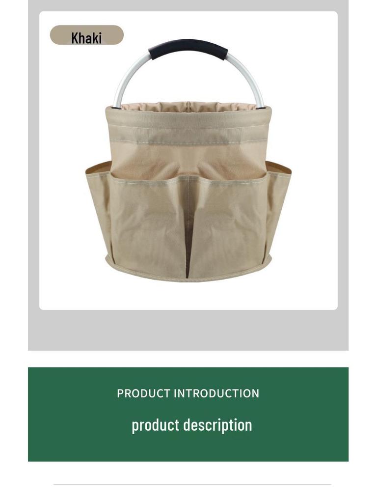 Lightweight Foldable Beach & Picnic Basket - Portable Handheld Storage and Wash Bag