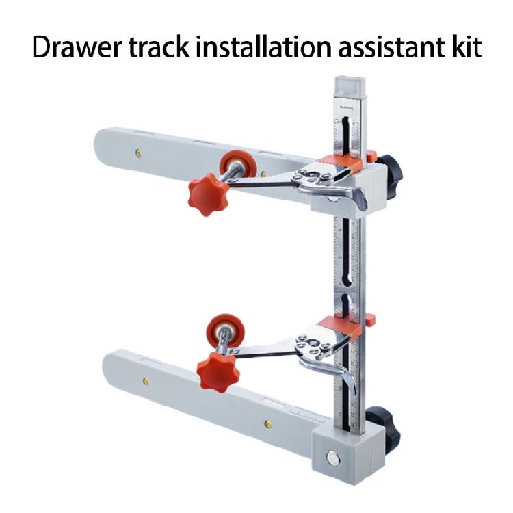 Multifunctional Cabinet Slide Jig Tool with Extendable Rail & Not Slip Grips Positioning Tool for Precise Alignment