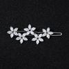 Fashion Barrette Cubic Zirconia Leaf Hair Clips for Women Accessories Bridal Wedding Hair Jewelry Party Bride Headpiece