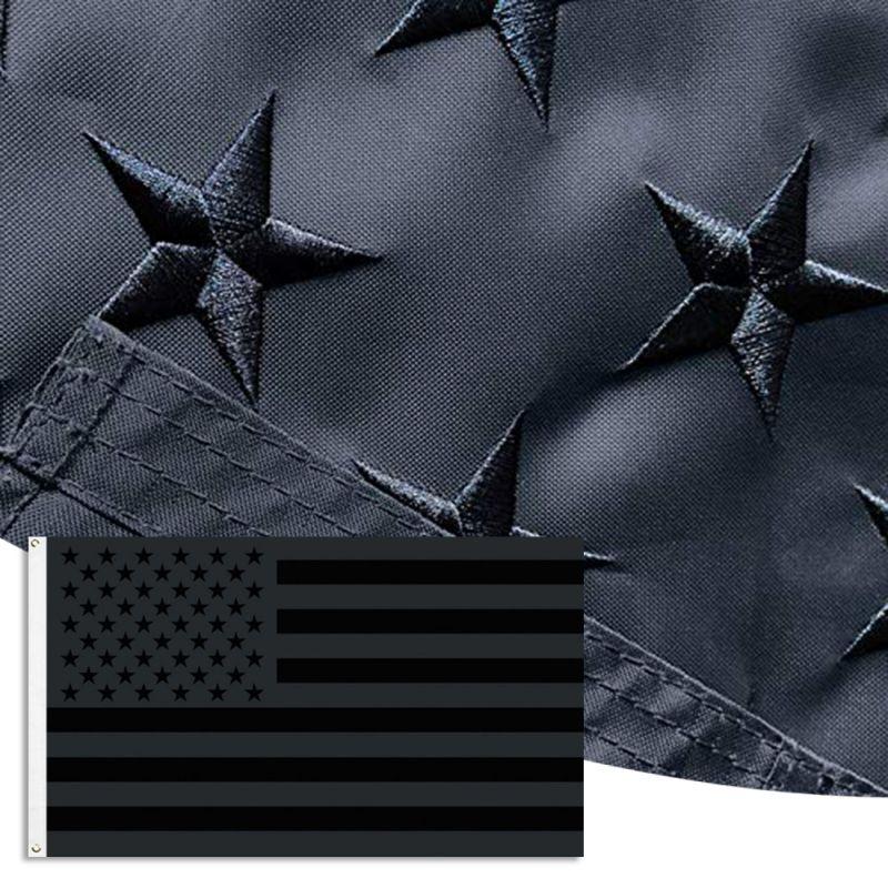 90x150cm Schwarze Amerikanische Flagge Beidseitig bedruckt Amerikanische Flagge