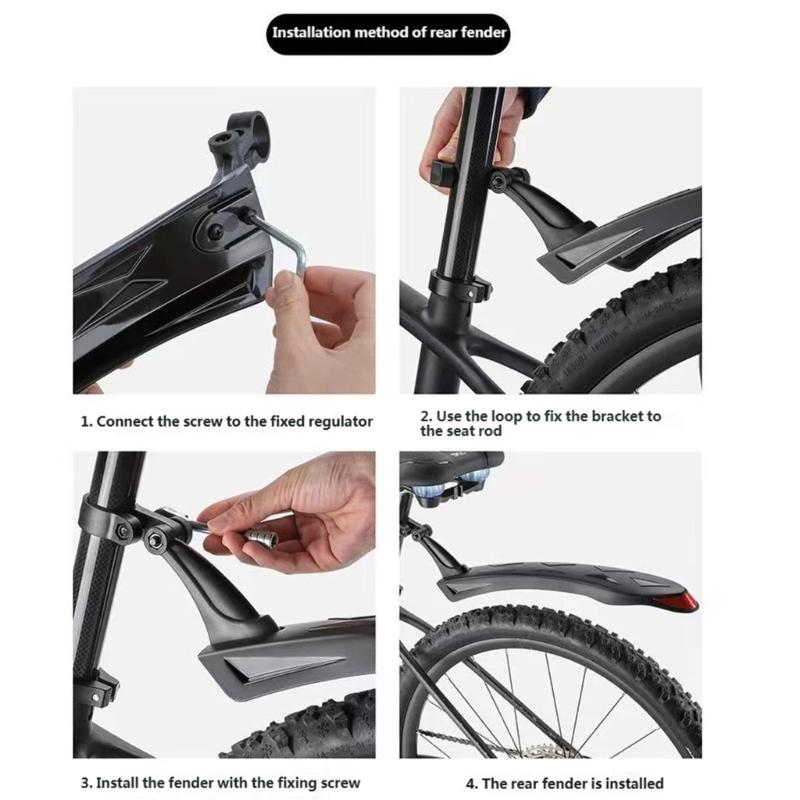 1 Set Fahrrad Schutzbleche Vorne Hinten für Mountainbikes Fahrrad Schutzblech Verstellbar Fahrrad Vorne Hinten Schutzbleche