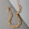 Jewelry Trend Hip Hop Exaggerated Necklace, Thick Chain Single Layer Metal Clavicle Chain Necklace