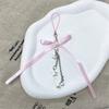 Cute Pearl Ribbon Bowknot Keychain Pendant Keyring Charm Lovely Hanging Decorations for Purse Bag Backpack Handbag
