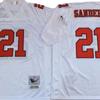 Rugby Jersey Atlanta Falcons Hall Of Fame 21 Retro Limited Edition Cotton Sports Uniform Men Women
