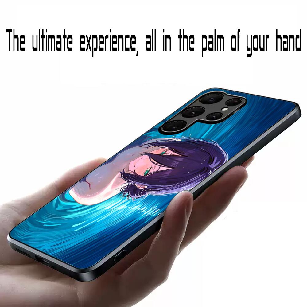 Reze Cool Japan Anime Girl Pattern Phone Case For Samsung Galaxy S25 S24 S23 S22 S21 S20 Plus Ultra Note20 Soft Black