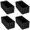 Balcony Flowerpot Box For Railing Rustic Anthracite 40Cm 4 Pcs