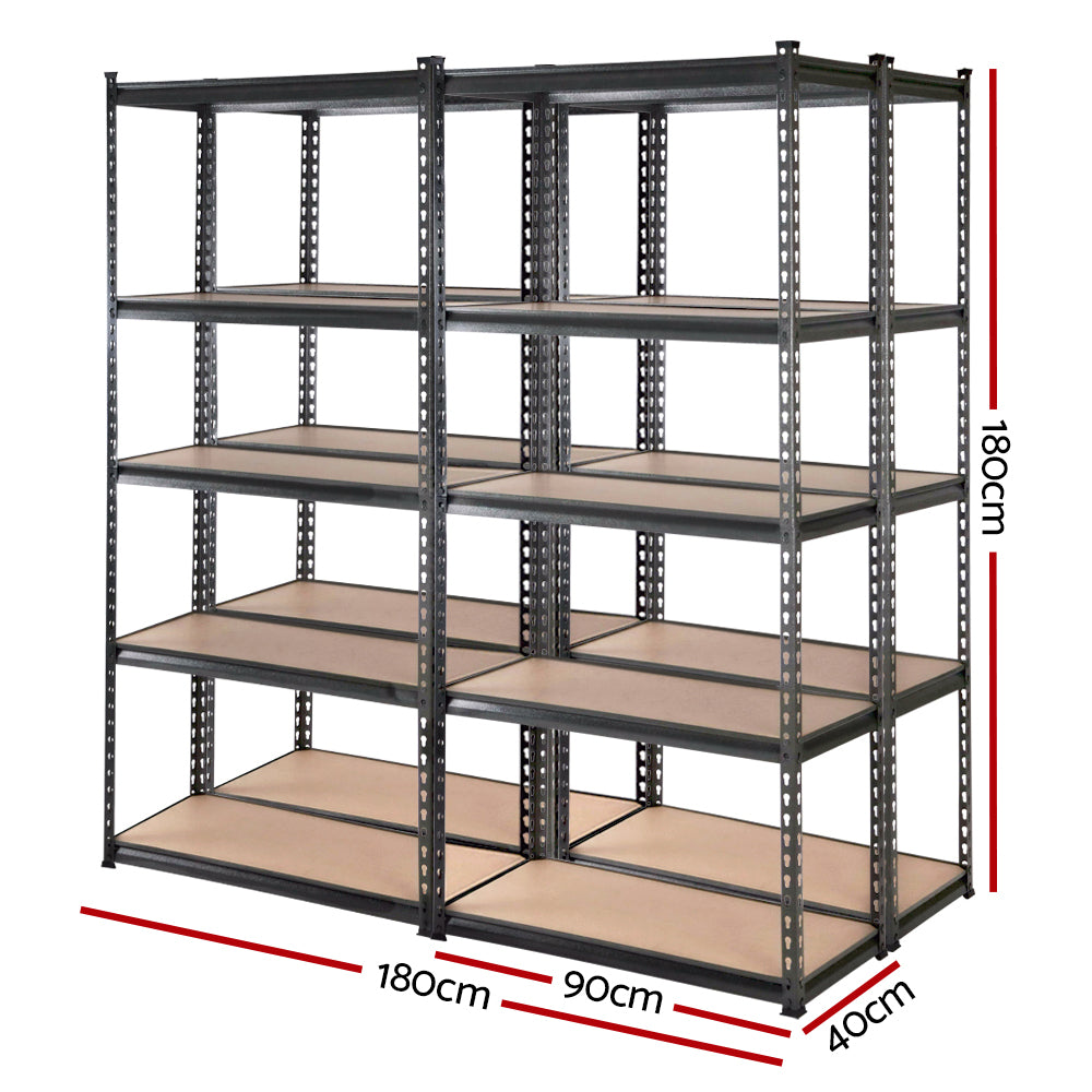 Tool Shelving & Racking Systems Giantz 4X1.8M Garage Shelving Warehouse Rack Storage Shelves Pallet Racking Charcoal