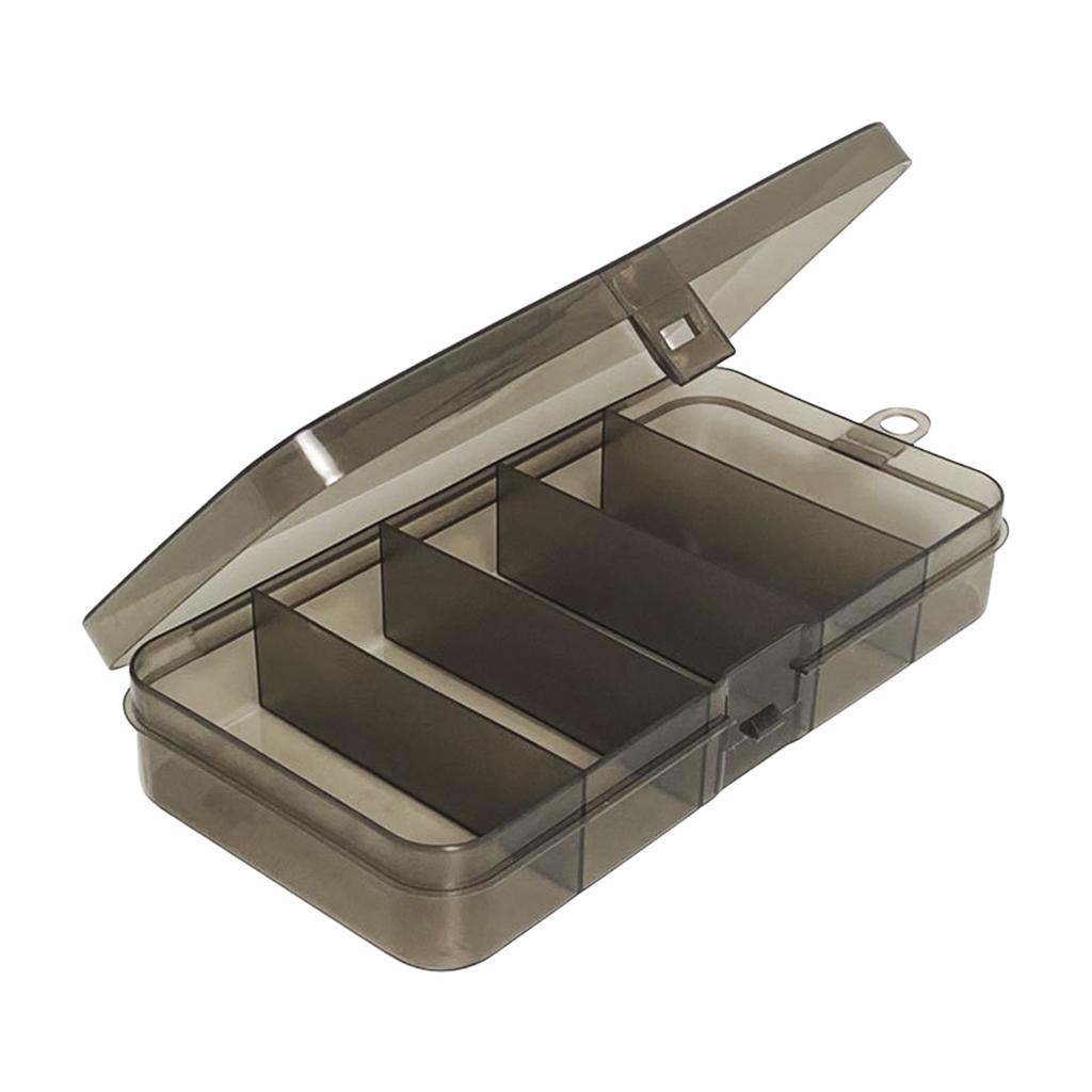 Mini 5 Compartment Plastic Bait Box Transparent Fishing Tackle Storage Box for Lure Hooks Outdoor Angling Accessories