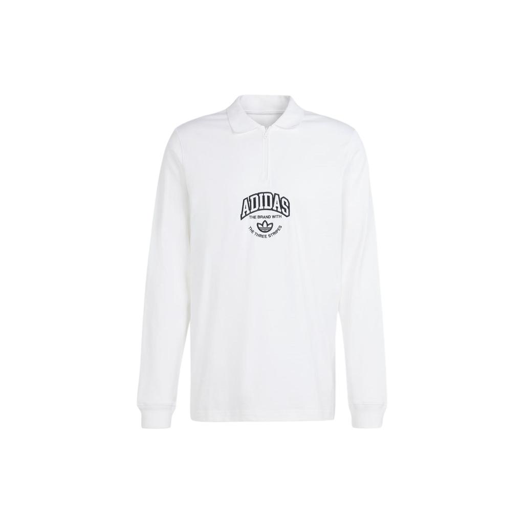 Adidas Originals Vrct Long Sleeve Polo Shirt Men Tops White IS2901