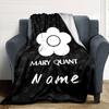 Mary Quant Flower Pattern Blanket Lightweight Blanket For Sofa Bed Travel Camping Living Room Office Sofa Chair And Bed Digital Printed Fleece Blanket