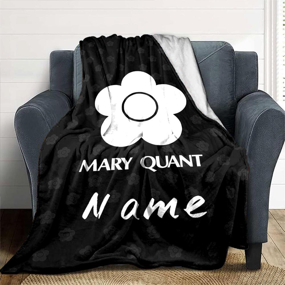 Mary Quant Flower Pattern Blanket Lightweight Blanket For Sofa Bed Travel Camping Living Room Office Sofa Chair And Bed Digital Printed Fleece Blanket