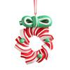 Christmas Lollipop Ornament Colorful Polymer Clay Peppermint Candy Cane Hanging Decoration Xmas Tree Holiday Party Home Decor Festival Gift