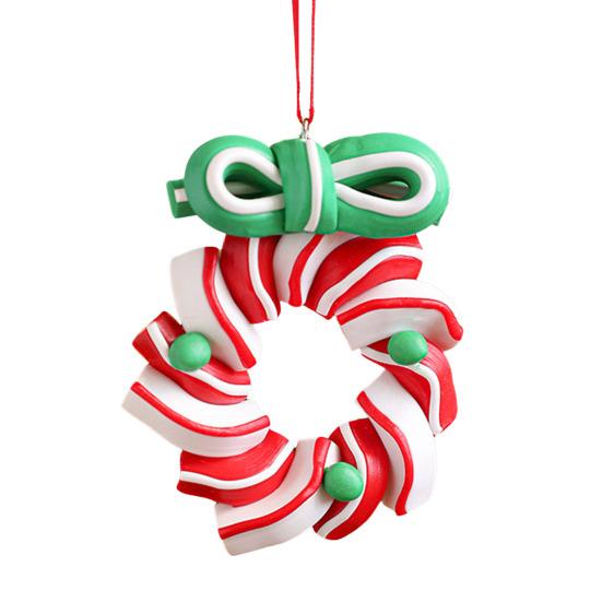 Christmas Lollipop Ornament Colorful Polymer Clay Peppermint Candy Cane Hanging Decoration Xmas Tree Holiday Party Home Decor Festival Gift