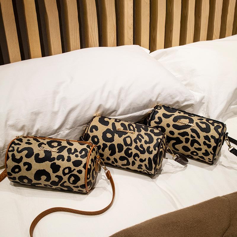 

Leopard Print Cylinder Bag Women s Printed Shoulder Bag