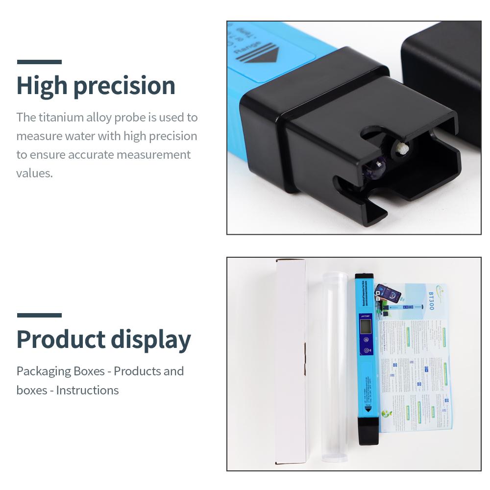 2/5 In 1 Bluetooth PH Meter TDS EC Salinity SG Temperature PH Tester Digital Water Quality Monitor for Aquarium Pool Laboratory