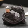 Hot Dragon Incense Burner Smoke Backflow Best Cone Censer Incense Holder Mini Office Desk Home Decor Teahouse Ornaments