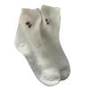 Cute Animal Cartoon Mink Fleece Socks White Middle Socks Thick Warm Home Floor Socks Girly  Versatile Accessory Sock Gift