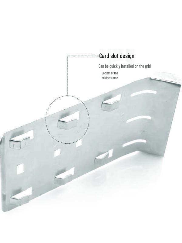Galvanized Steel Outlet Board with Cutouts for Grid Cable Tray, Cabinet, and Wire Management