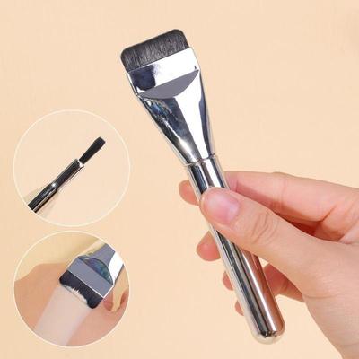 Aluminiumrohr Ultra-Dünner Foundation-Pinsel,Tragen Sie Make-up schnell und gleichmäßig auf,mit Schutztasche