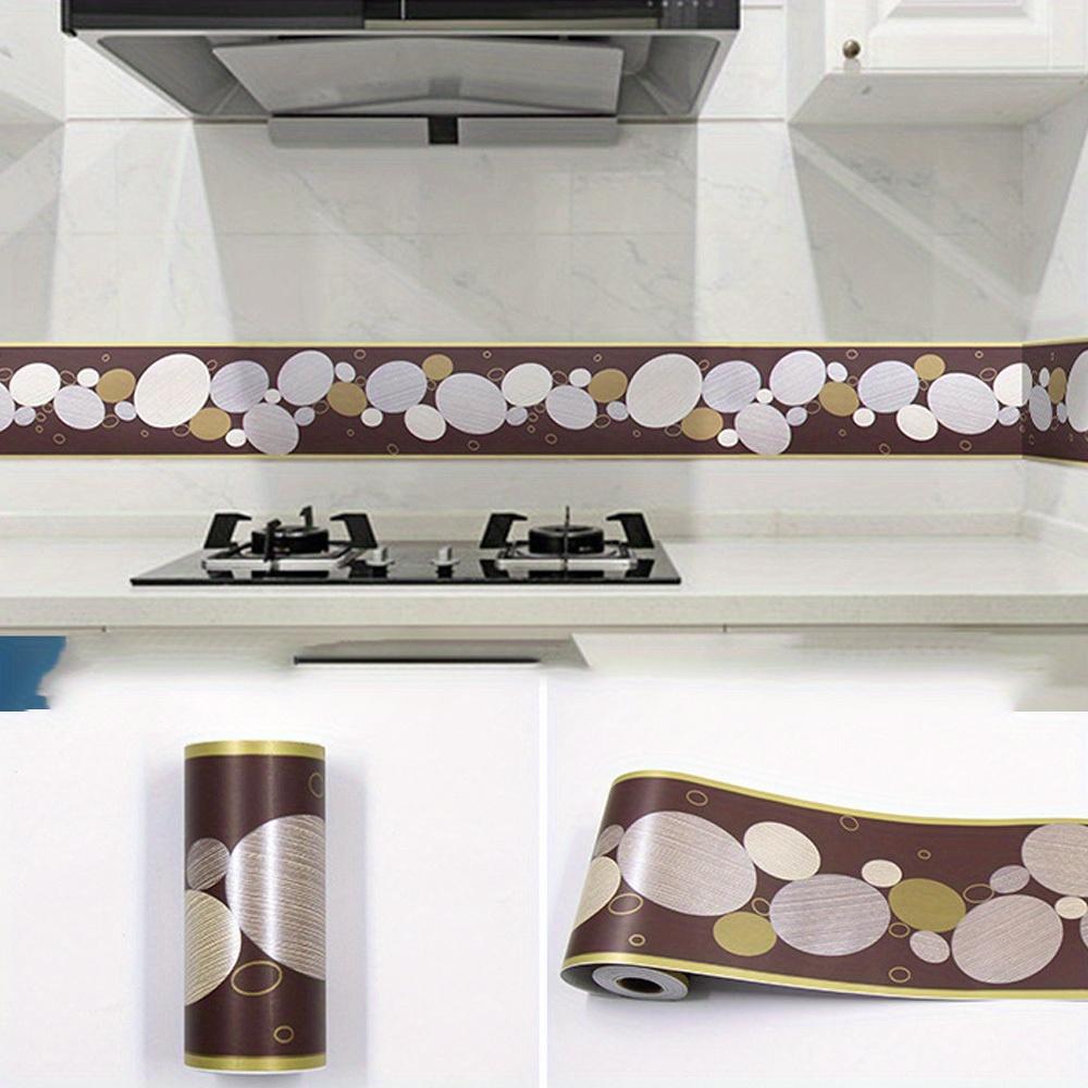 

1 шт. Коричневый овальный декоративный бордюр для обоев | Водонепроницаемый, для спальни, окна и кухни 9m