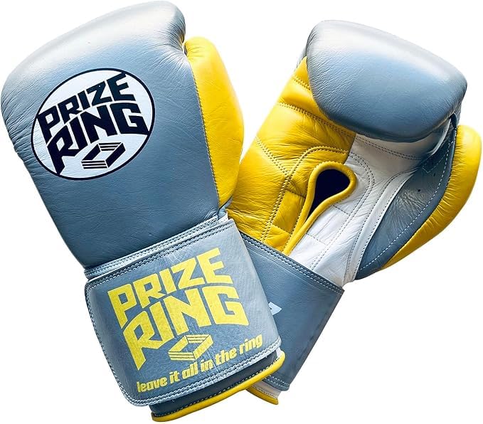 

Перчатки боксерские PRIZE RING «Professional SS» серо-желтые (16oz) жёлтый