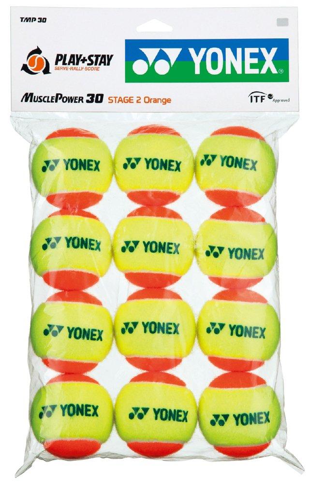 YONEX Junior Tennis Balls Muscle Power Ball 30 12 TMP30 (Yonex) (Ages 7-11) (1 dozen, balls)