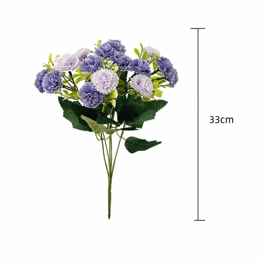 Silk Cloth Artificial Carnation Bouquet 15 Heads Mother's Day Gifts Simulated Carnation Photography Props Wedding Fake Flower