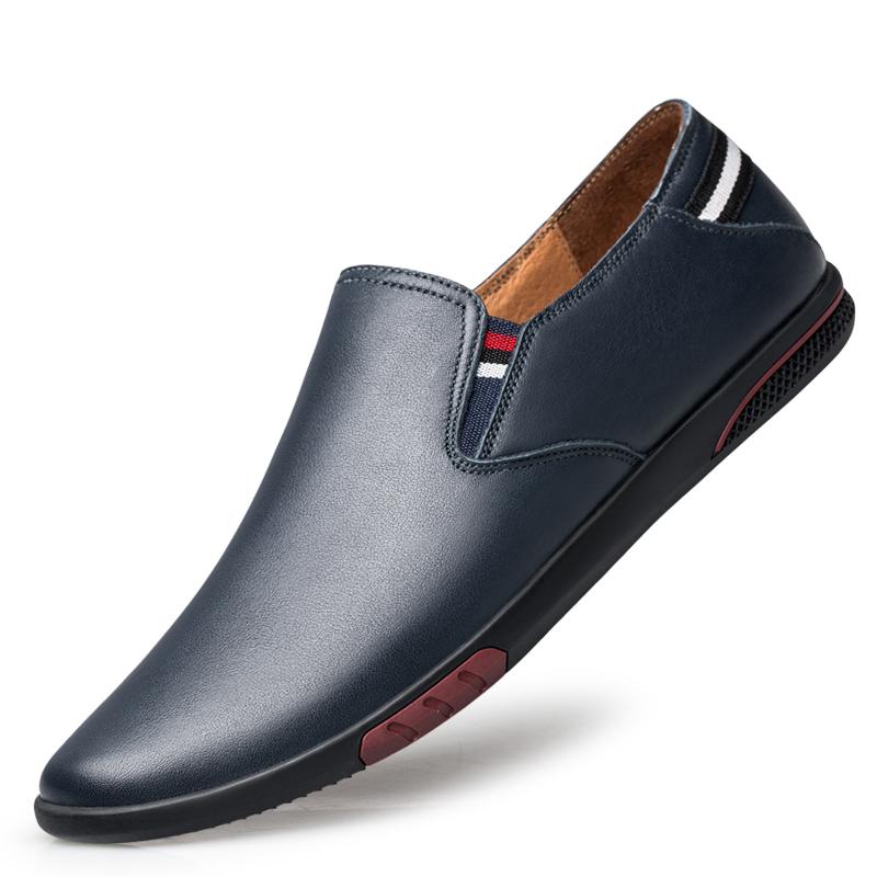 Fashion Winter Men's Shoes Light Soft Leather Men Shoes Loafers Slip On Comfortable Moccasins Flats Casual Mens Dress Shoes Luxury Shoes