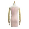 Retro Slim Off-the-Shoulder Pleated Bodycon Mini Dress