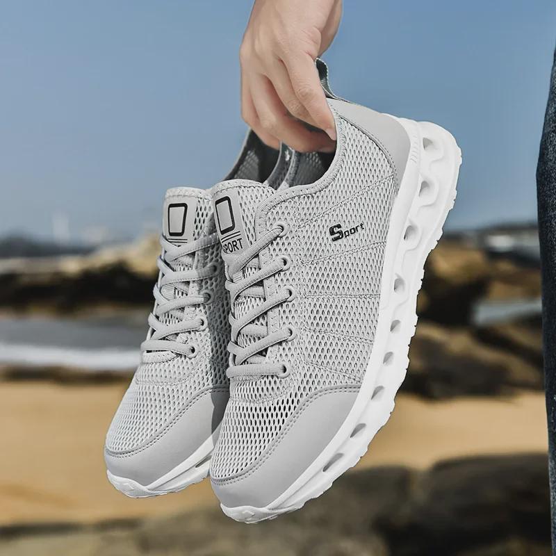 Men's 2021 Summer Casual Mesh Sports Shoes - Breathable, Outdoor, and Driving-Ready.