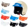 Universal 3/4 Helmet Visor Shield 3-Snap Helmet for Peak Lens Odorless Retro Len