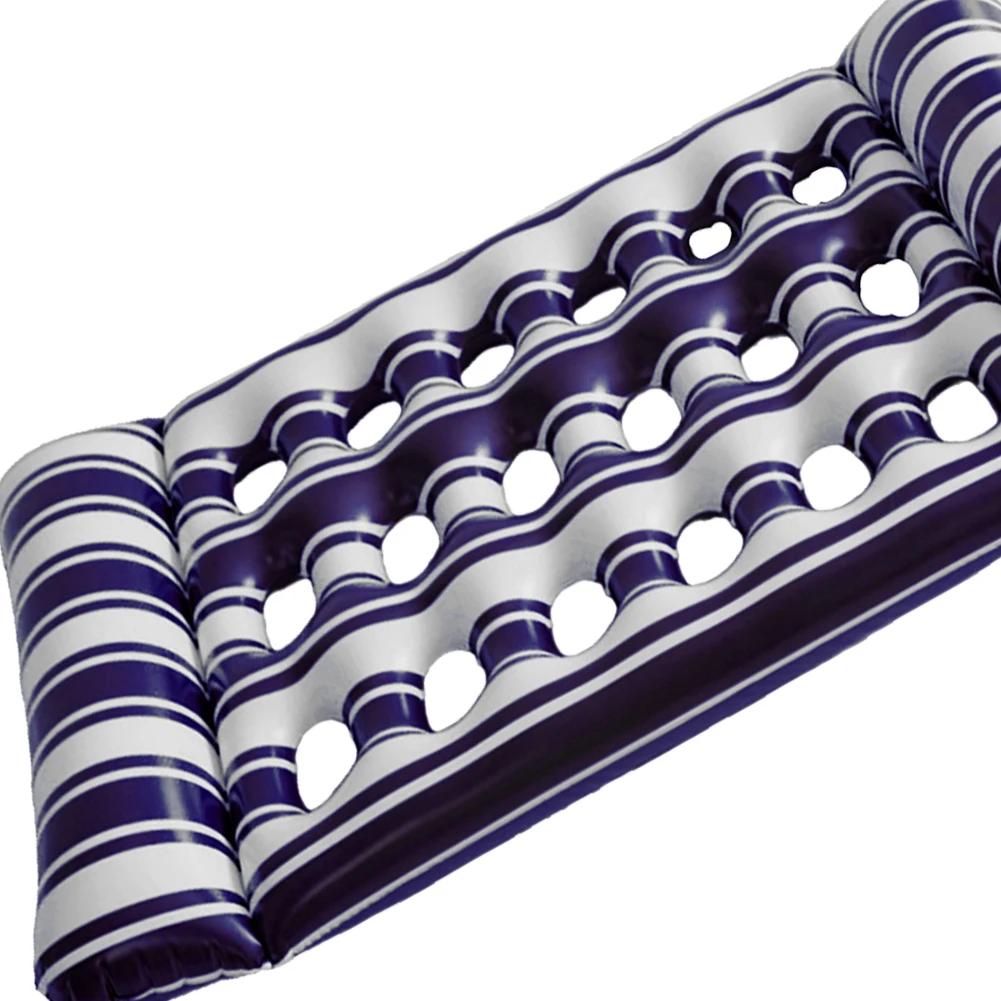 Inflatable Floating Bed Portable Floating Lounger Air Mattress Foldable Swimming Pool Air Mattress Outdoor Swimming Toys