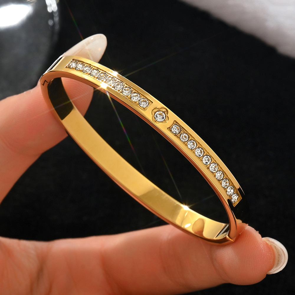 18K Gold Plated Stainless Steel Bracelet - Non-fading Titanium Steel Fashion Accessory