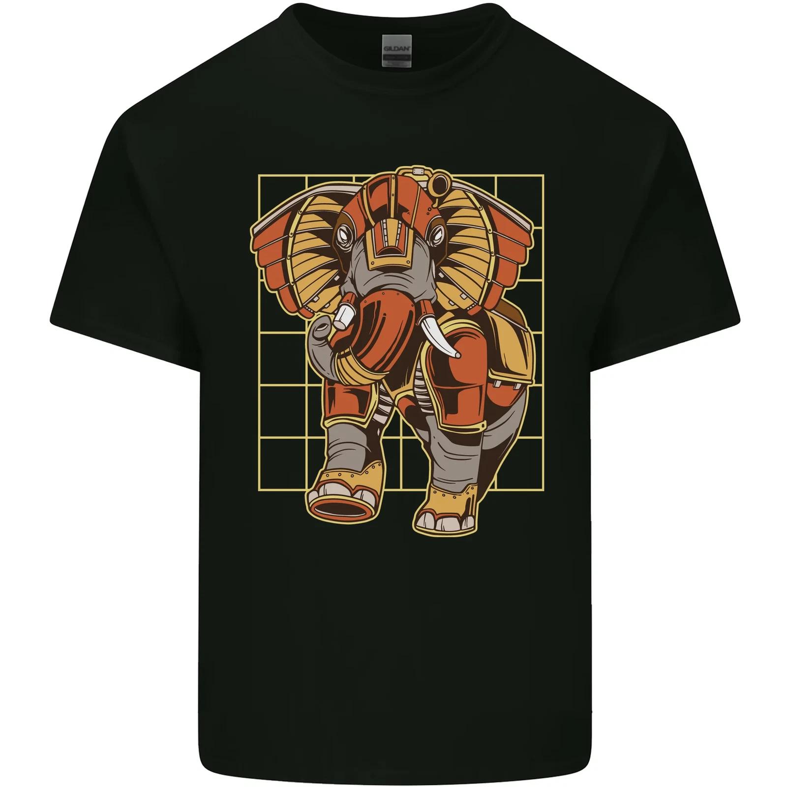 Steampunk Elephant Kids T-Shirt Childrens L