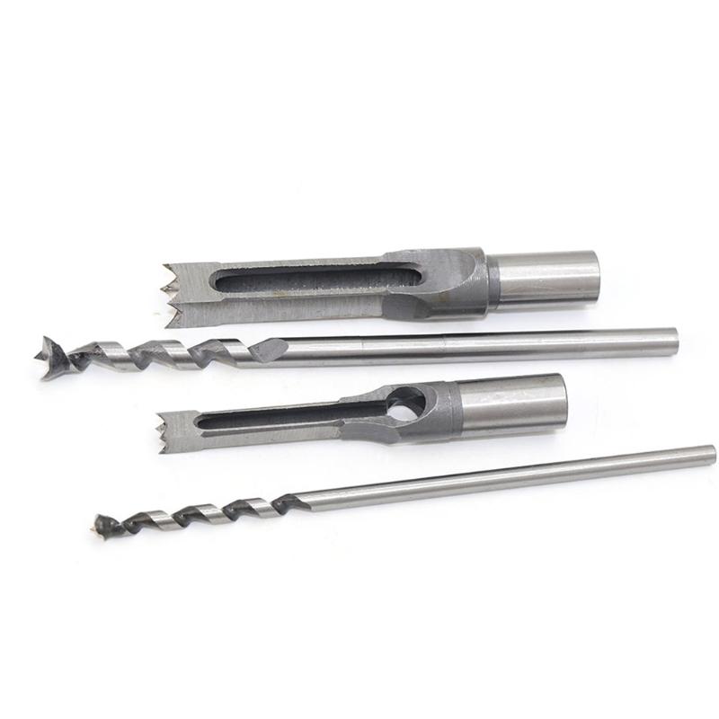 Square Hole Mortise Chisel Drill Bit Tools 6.4 mm/8mm/9.5mm/12.7mm/14mm/16mm Round Strong Square Hole Drill Bit