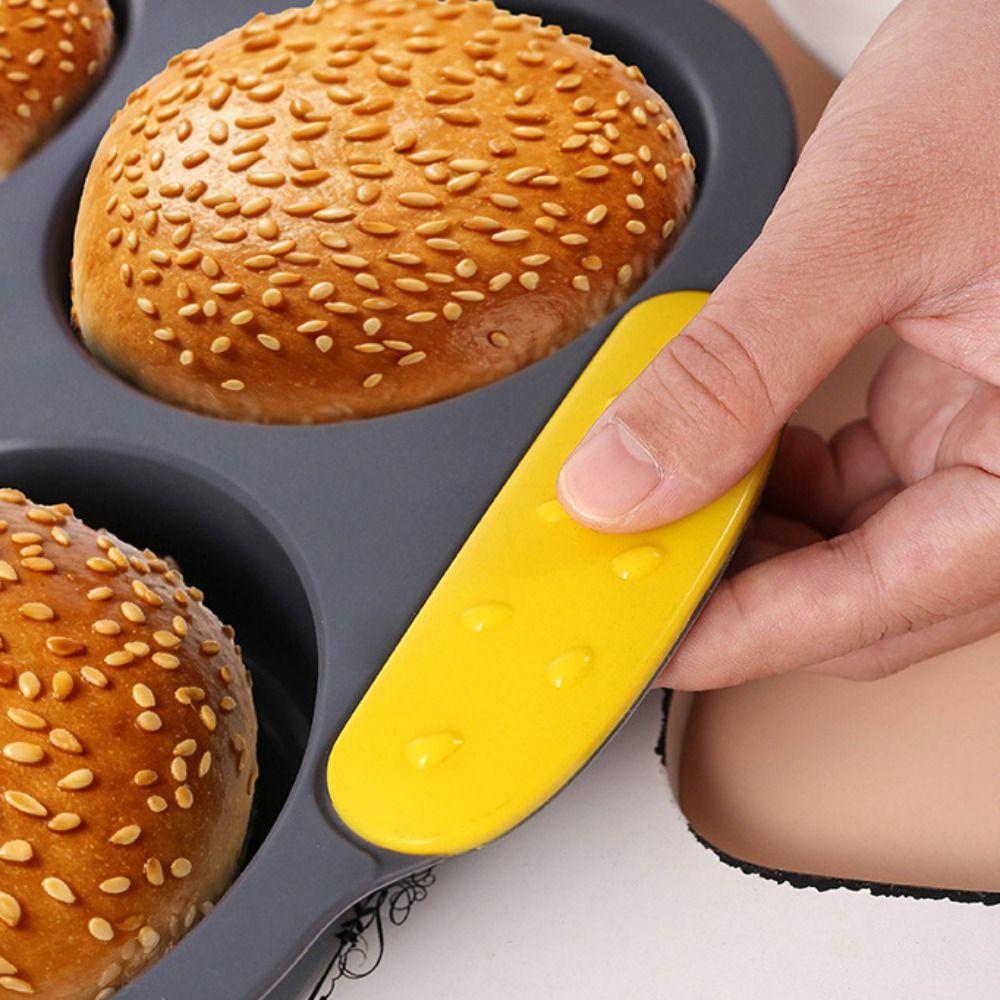Heat Resistant Hamburger Bun Mold Non-stick Burger Bun Maker Soft Bread Loaf Pan  Household