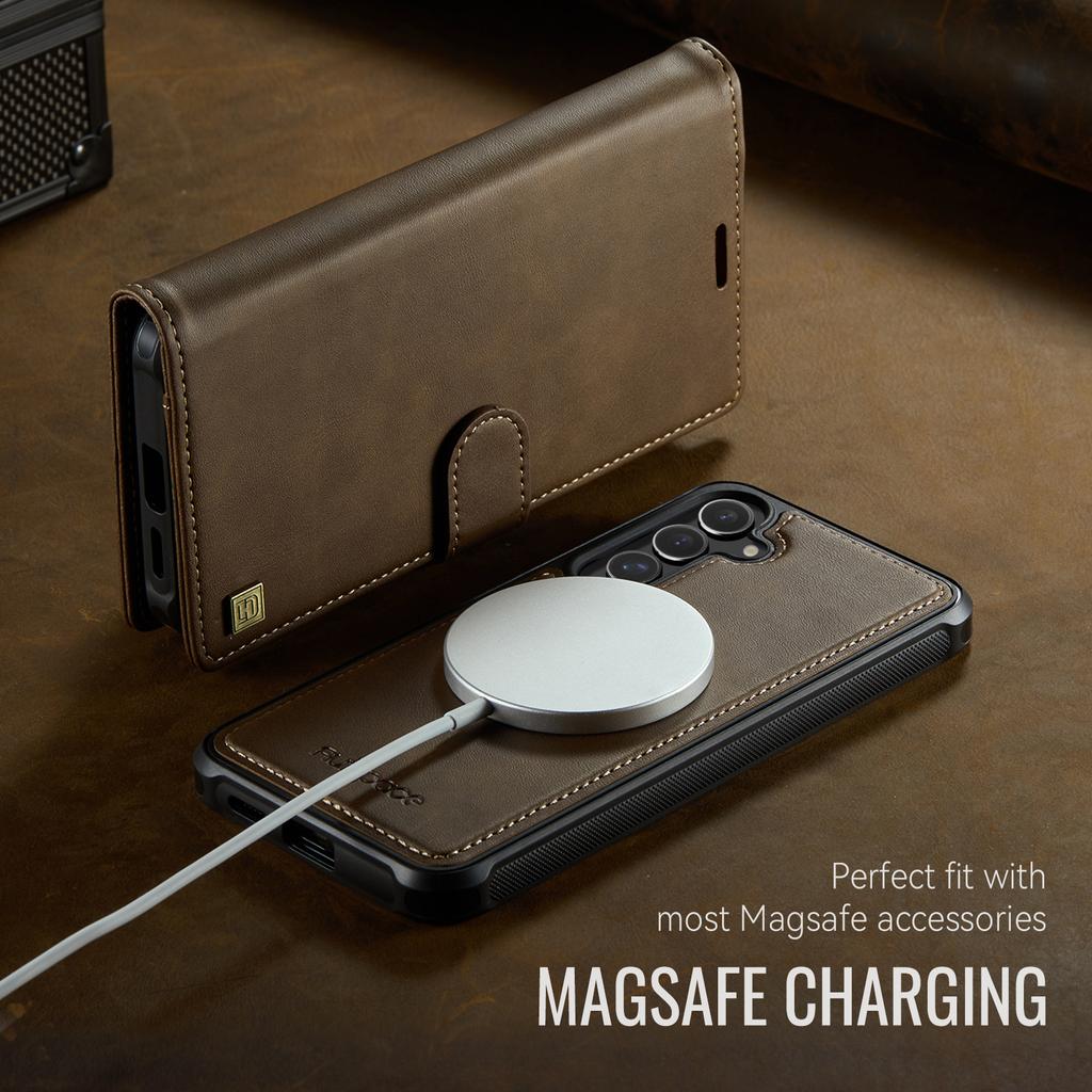 2 In 1 Detachable Magnetic Cards Solt Leather Case For Samsung S25 S26 Ultra S24 Plus FE Edge Wallet Card Pocket Cover