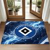 Hamburger SV futbolo dizaino kristalinio veliūro kilimas, minkštas dekoratyvinis kilimėlis miegamojo įėjimui