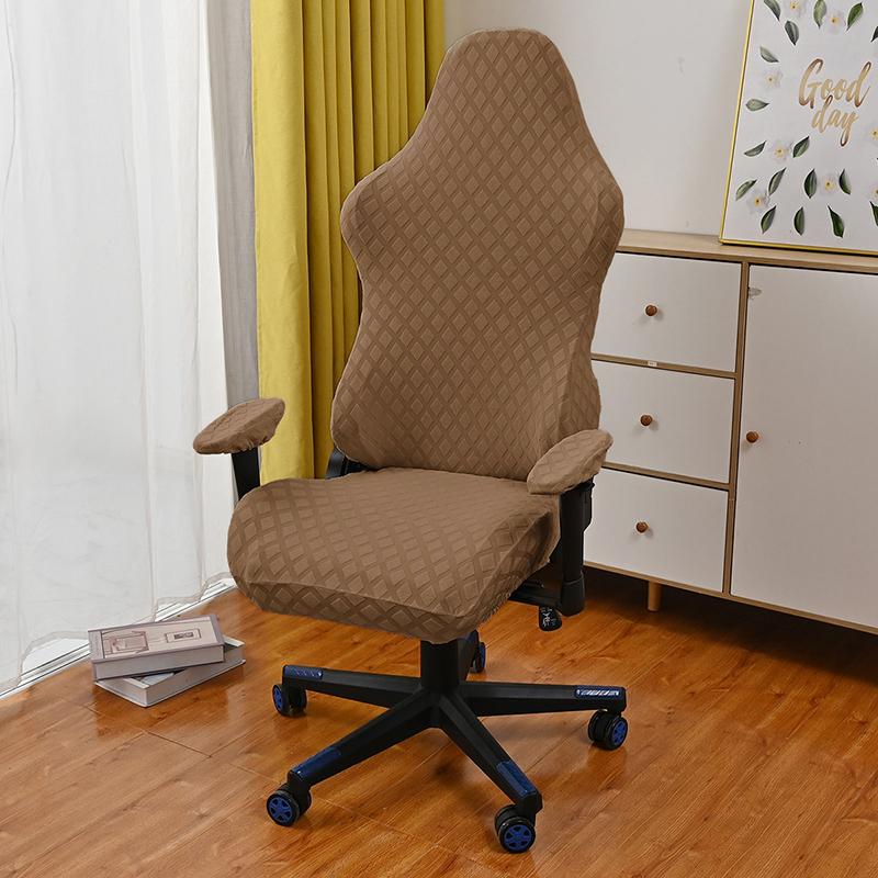 Jacquard Gaming Chair Cover Elastic Fleece Armchair Computer Seat Chair Cover Rotating Lift Office Chair Cover with Armrest Case