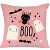 Halloween Pillowcase Ghost Decoration Holiday Farmhouse Pillowcase Decoration Home Sofa Pink Purple