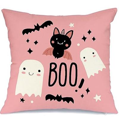 Halloween Pillowcase Ghost Decoration Holiday Farmhouse Pillowcase Decoration Home Sofa Pink Purple