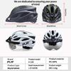 Matt Color 4 In 1 Bike Helmet With Sun Goggle & Sun Visor Rechargeable Adult Bicycle Helmet Sunglasses Road MTB Cycling Helmet