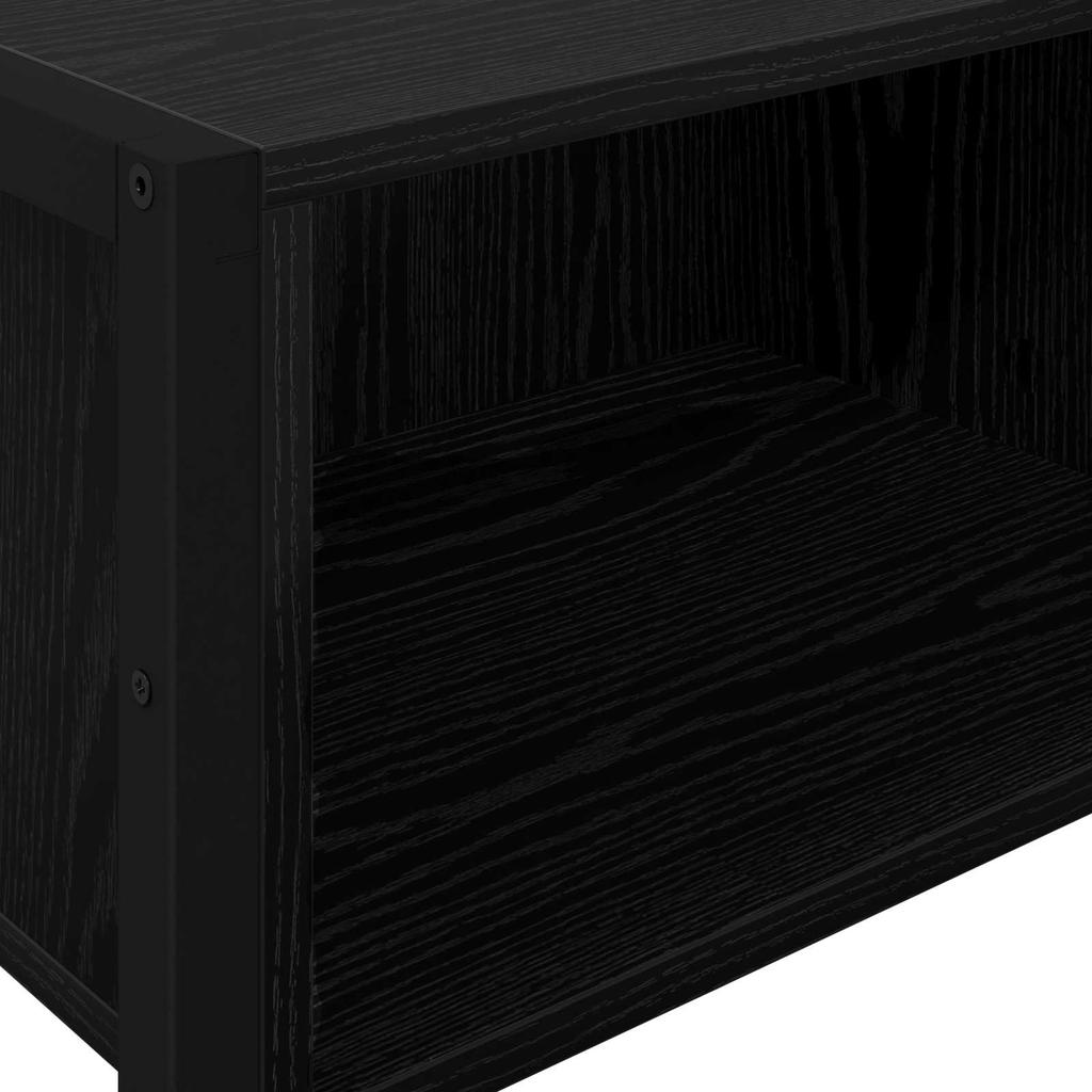 Side Table Black Oak Look 100 X 36 X 75 Cm