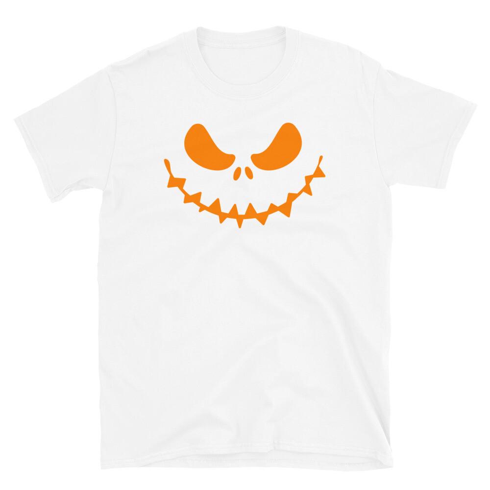 Halloween Pumpkin Face Scary Spooky Jack O Lantern Short-Sleeve Unisex T-Shirt S разноцветный
