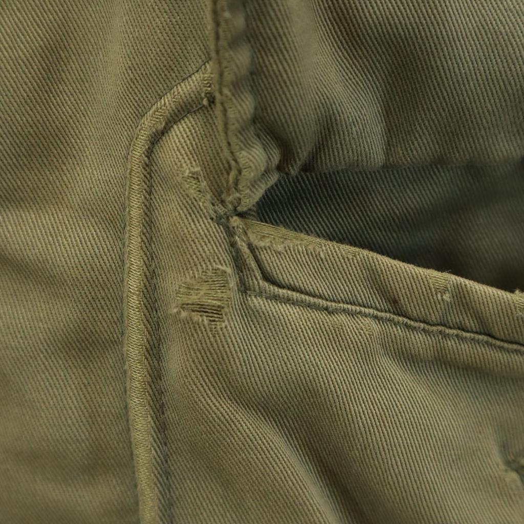 70s 80s Military Flight Jacket 46 Khaki With Liner Men's Used