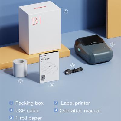 B1 Etikettendrucker Tragbarer Taschen-Bluetooth-Thermoetikettendrucker Selbstklebende Aufkleber-Etikettiermaschine Etiquetas