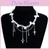 Pearl Necklace Layered Star Drop With Geometric Design For Women
