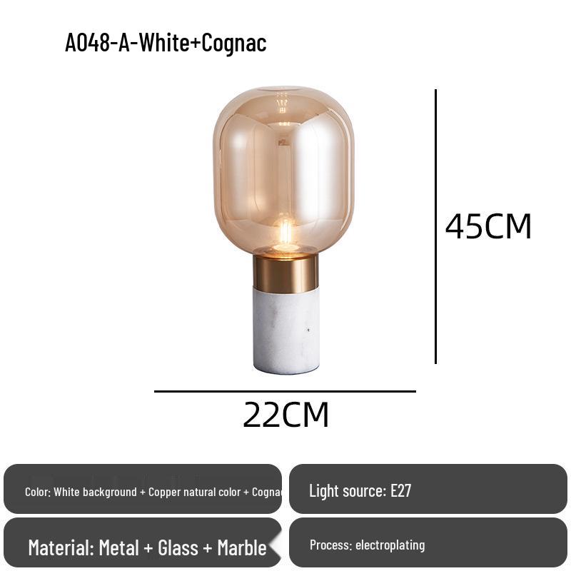 Nordic Modern Minimalist Glass Bedside Lamp for Designer Showrooms, Hotels & B&Bs