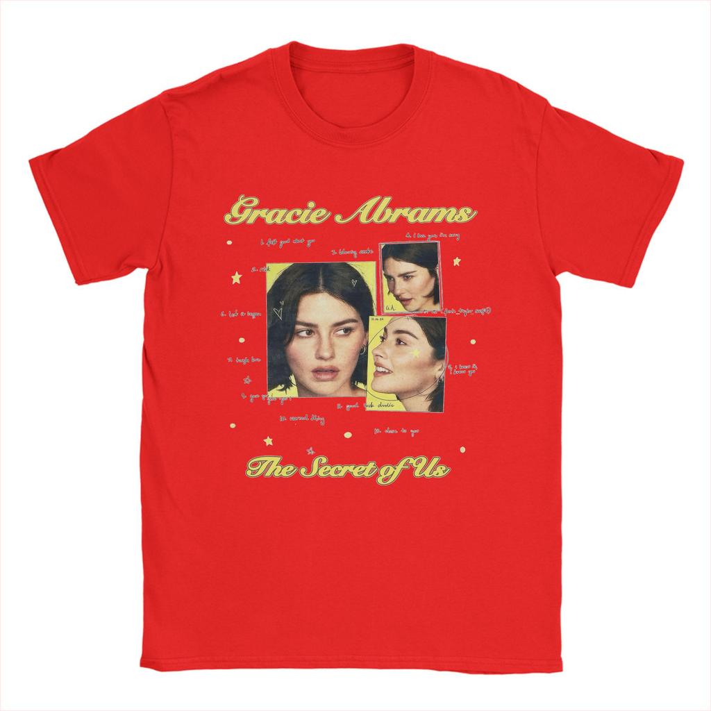Gracie Abrams The Secret Of Us Tour 90s Men's T Shirt  Funny Tee Shirt Short Sleeve O Neck T-Shirt Pure Cotton Clothing